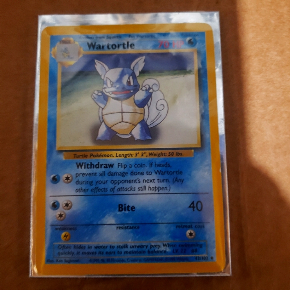 Pokémon Wartortle Card